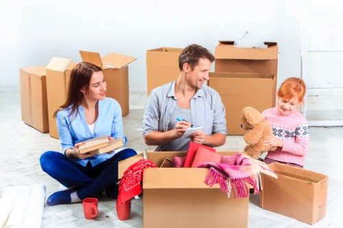 Removal team preparing a home move in Harold Wood