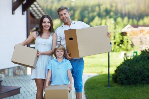 House move planning in Harold Wood with removal boxes and a moving van