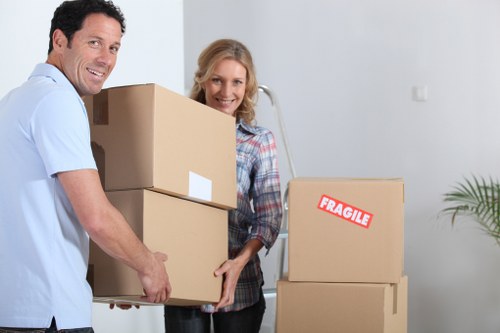 Local removals team planning a move near Harold Wood streets